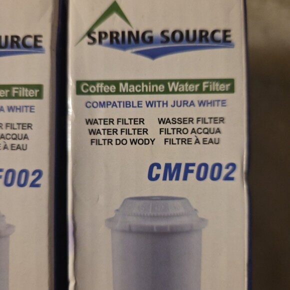 2 Pack Spring Source Coffee Machine Water Filter CMF001 New Jura Blue Compatible - Picture 2 of 8